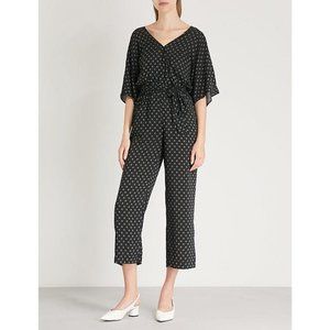 ❌ Sold ❌PAIGE Crepe Black Geometric Print Jumpsuit